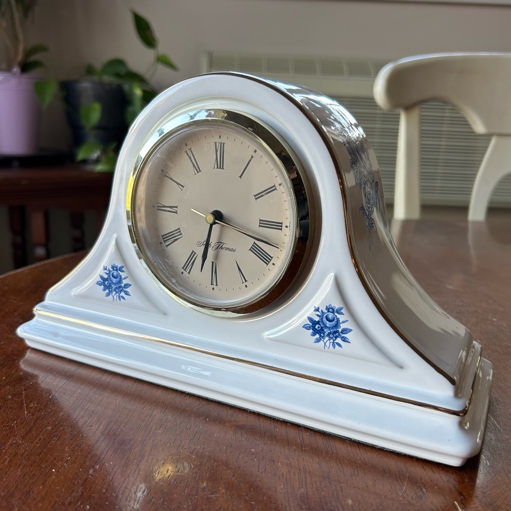 VINTAGE Seth Thomas Ashleigh 283 Ceramic Mantel Clock